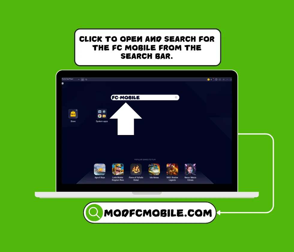 Download Process of EA Sports FC Mobile On PC Step 2